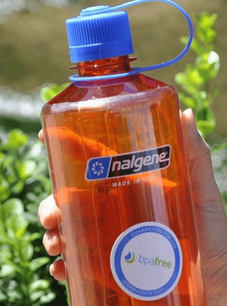 ขวดน้ำปากแคบ NALGENE ขนาด 32 ออนซ์ สีส้ม พร้อมฝาปิดห่วงสีฟ้า
