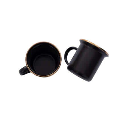 แก้วเคลือบอีนาเมล Barebones ไซส์ Espresso สีชาโคล_0