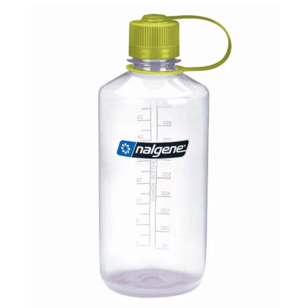 ขวดน้ำปากแคบ NALGENE ขนาด 32 ออนซ์ สีใส พร้อมฝาปิดห่วงสีเขียว_0