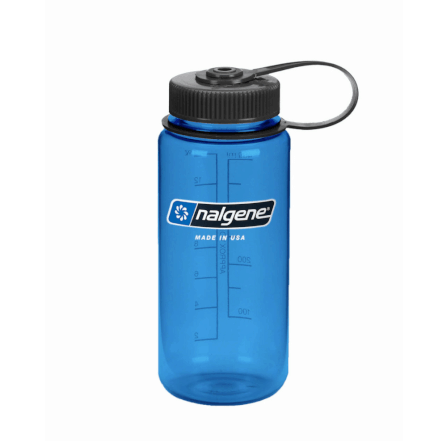 ขวดน้ำปากกว้าง NALGENE ขนาด 16 ออนซ์ สีน้ำเงินสเลทพร้อมห่วงปิดด้านบนสีดำ_0