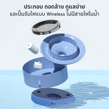 น้ำพุสัตว์เลี้ยงชามสแตนเลส ELS PET ความจุ 8 ลิตร รุ่น 8L (สีเทา)_5