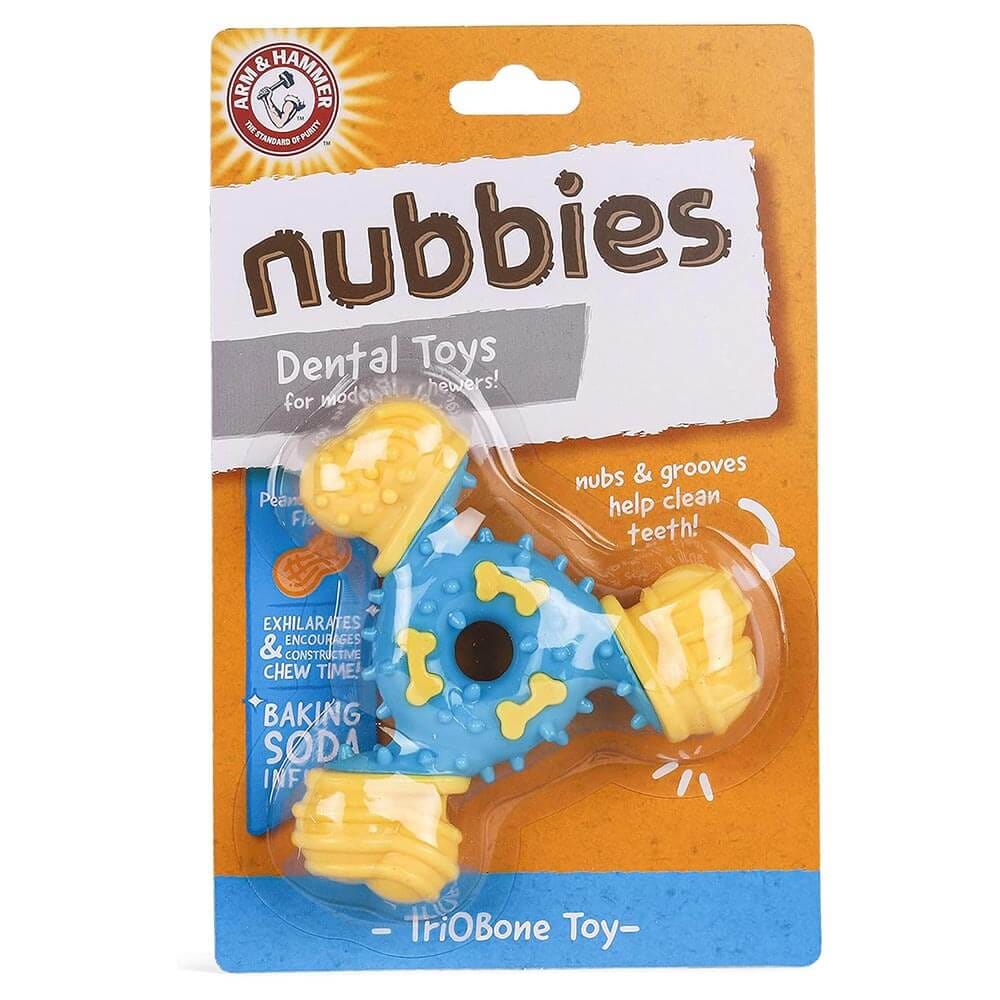 ของเล่นสุนัข ARM AND HAMMER NUBBIES TRIO BONE รสพีนัทบัตเตอร์ ขนาด 12X12ซม.