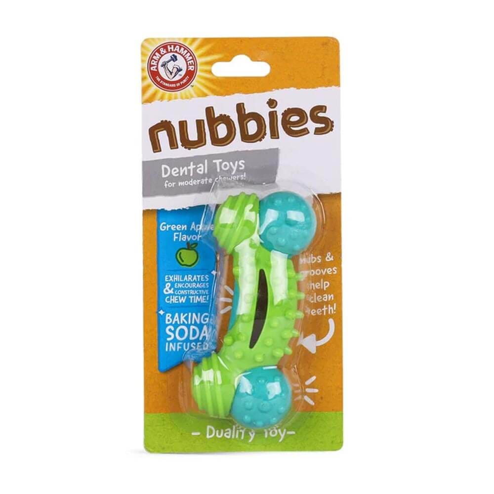 ของเล่นสุนัข ARM AND HAMMER NUBBIES DUO BONE ช่วยขัดฟัน รสแอปเปิล ขนาด 12X5.3ซม.