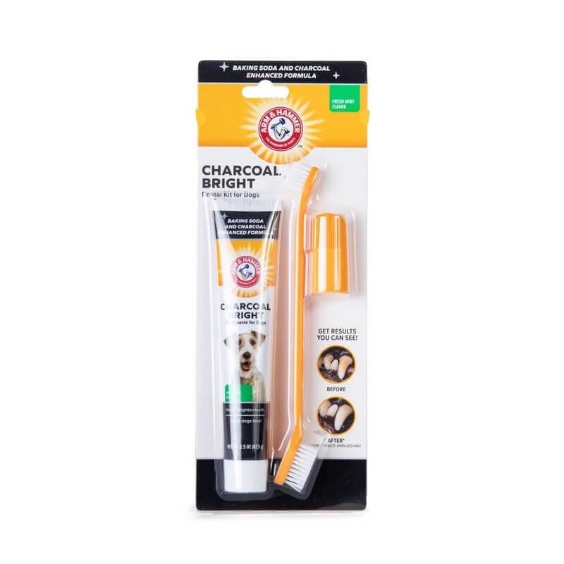ชุดยาสีฟันสำหรับสุนัข ARM AND HAMMER FB รสมินต์ชาร์โคล ขนาด 67.5 กรัม