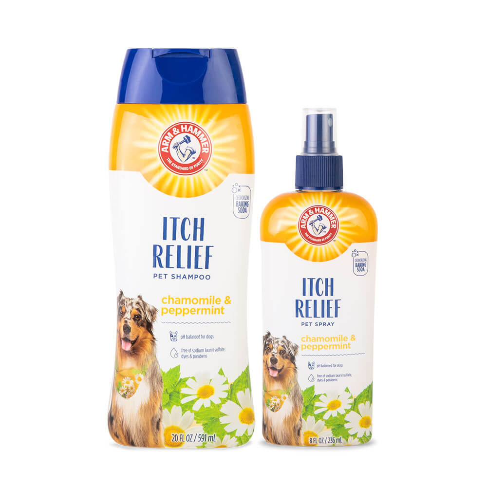 เซตดูแลผิวและขน ARM AND HAMMER ITCH RELIEF DUO แชมพูและสเปรย์สูตรคาโมมายล์ เปปเปอร์มินต์ บรรเทาอาการคัน_0