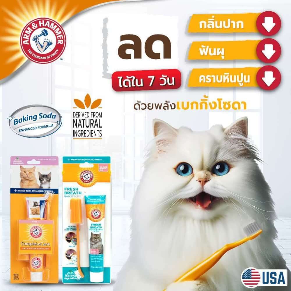 ชุดยาสีฟันสำหรับแมว Arm and Hammer cpc รสทูน่า ขนาด 67.5 กรัม