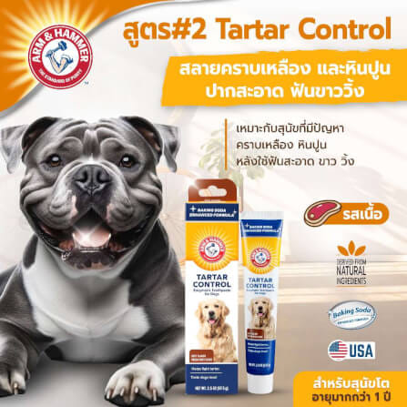 ยาสีฟันสำหรับสุนัข ARM AND HAMMER FB รสเนื้อ กลิ่นมินต์ 67.5 กรัม (ไม่มีแปรง)_9