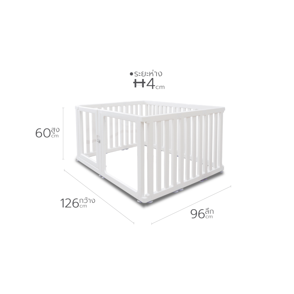 คอกกั้นสัตว์เลี้ยง PAWRADISE รุ่น BONNIE SIZE S ขนาด 126X96X60 CM_2