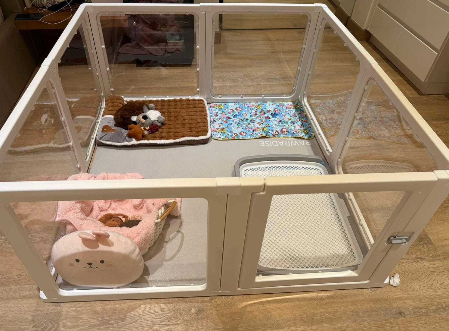 คอกกั้นสัตว์เลี้ยง PAWRADISE รุ่น BONNIE CRYSTAL 126X126X60 ซม._5