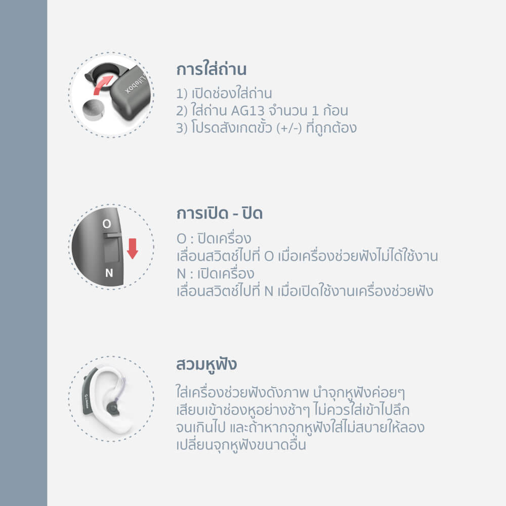 เครื่องช่วยฟัง LIFEBOX บีทีอี L-HA01