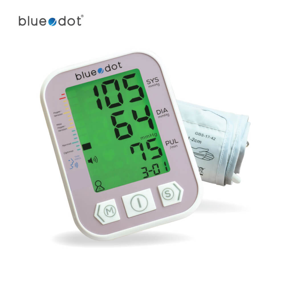 เครื่องวัดความดัน Bluedot รุ่น B-BM03 Pro light มีเสียง พูดไทยได้ หน้าจอเปลี่ยนได้สามสี_5