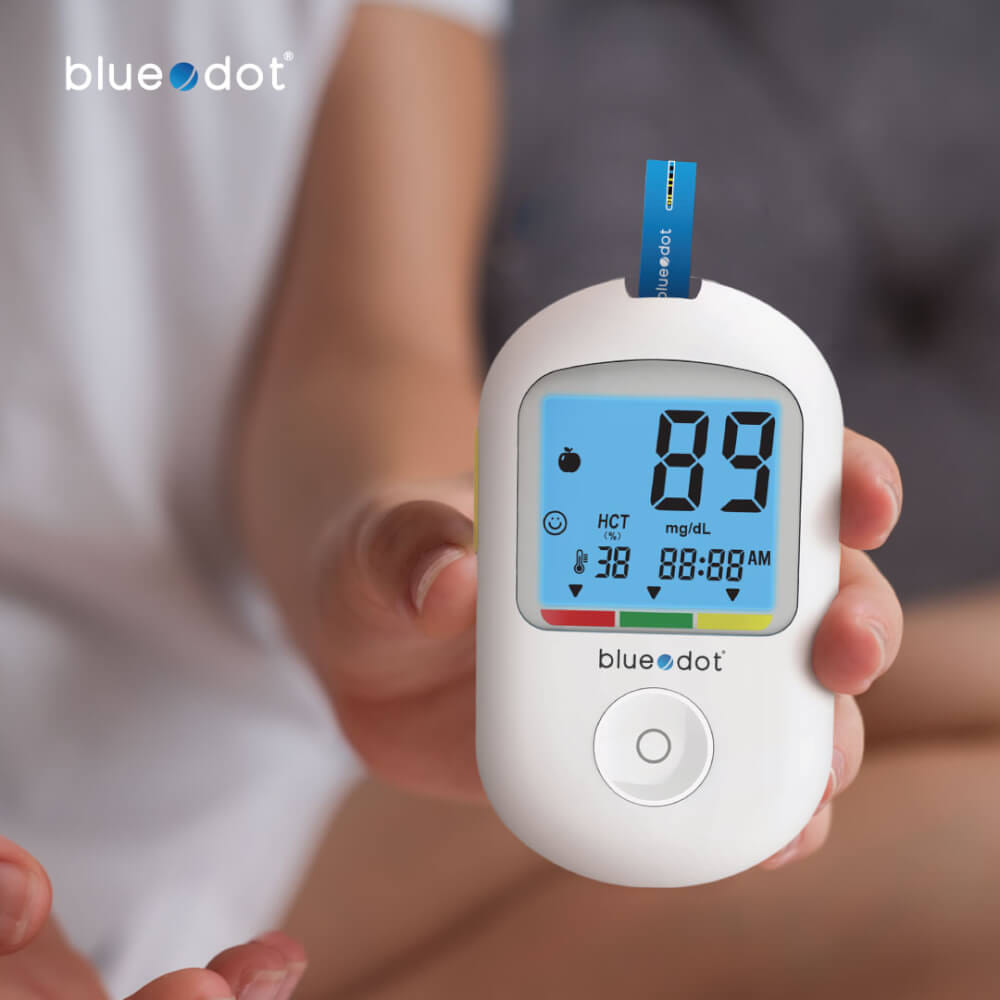 เครื่องวัดน้ำตาลในเลือด Bluedot Blood Glucose Monitor B-GM162_8
