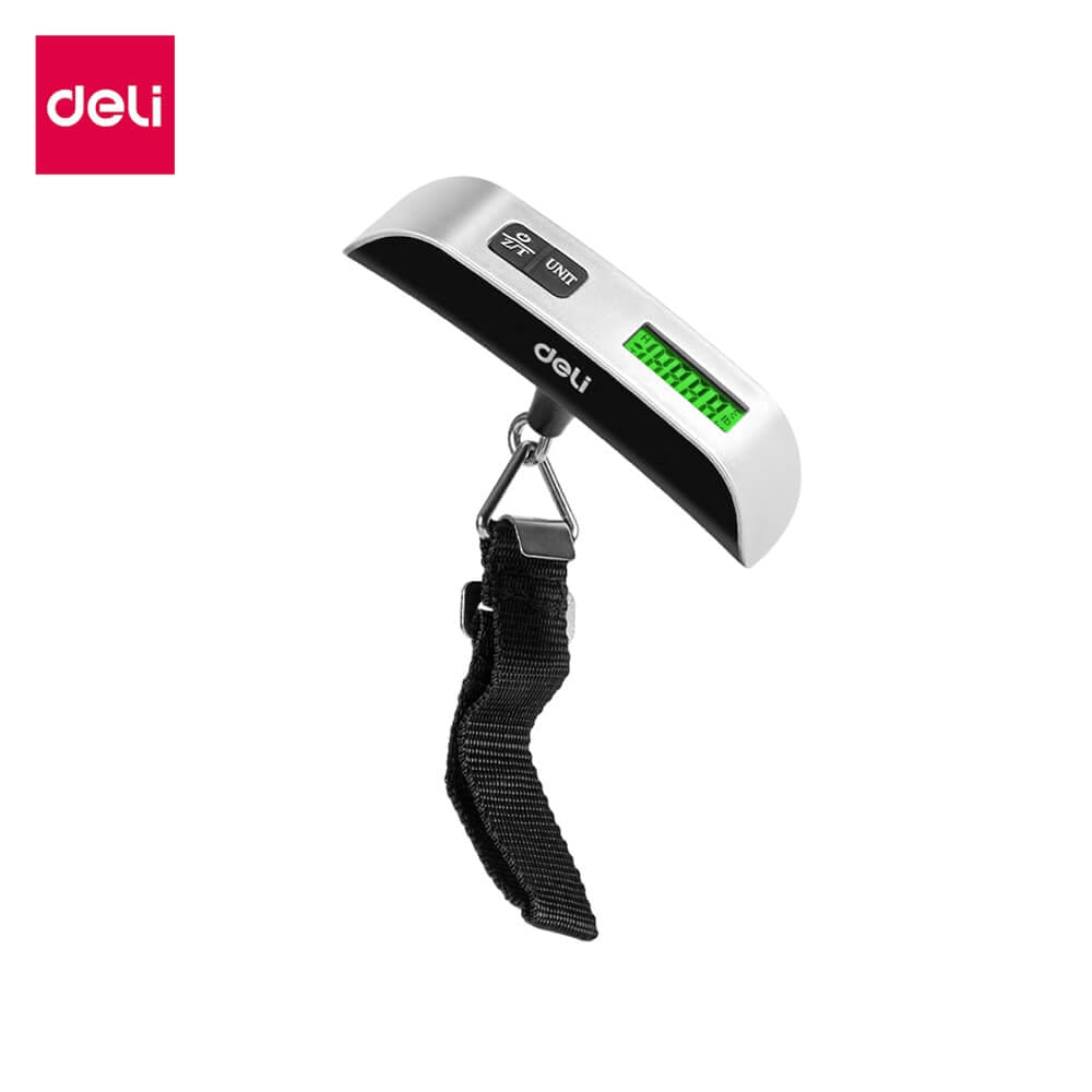 เครื่องชั่งน้ำหนักกระเป๋าแบบพกพา DELI E86140-SL-01 แบบแขวน สีเงิน_9