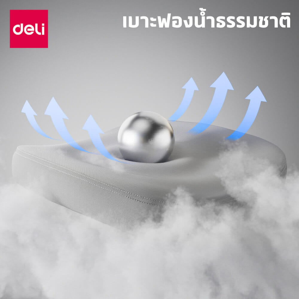 เก้าอี้สำนักงานเพื่อสุขภาพ DELI E4971-BK-01 สีดำ-ขาว