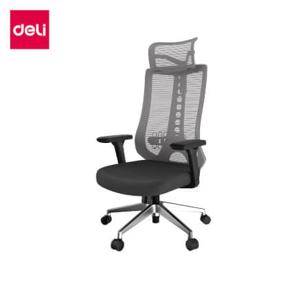 เก้าอี้สำนักงานเพื่อสุขภาพ DELI E4974-BK-01 สีดำ-เทา