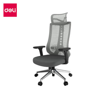 เก้าอี้สำนักงานเพื่อสุขภาพ DELI E4975-GR-01 สีเทาเข้ม