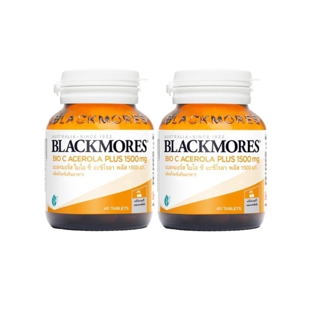 ผลิตภัณฑ์เสริมอาหาร แพ็คคู่  Blackmores Bio C Acerola Plus 1500mg (40 เม็ด x 2)_0