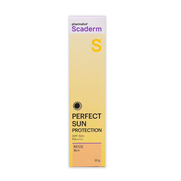 ผลิตภัณฑ์บำรุงผิว สกาเดิร์ม กันแดดแเนื้อครีมสีเบจ SPF50+/PA++++ 30 กรัม