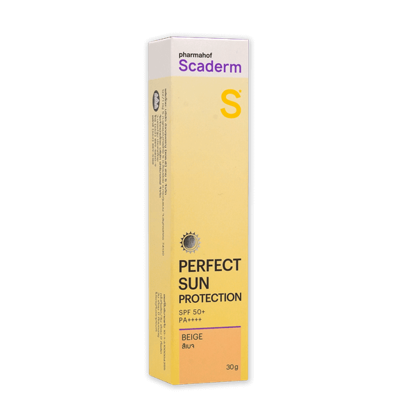 ผลิตภัณฑ์บำรุงผิว สกาเดิร์ม กันแดดแเนื้อครีมสีเบจ SPF50+/PA++++ 30 กรัม