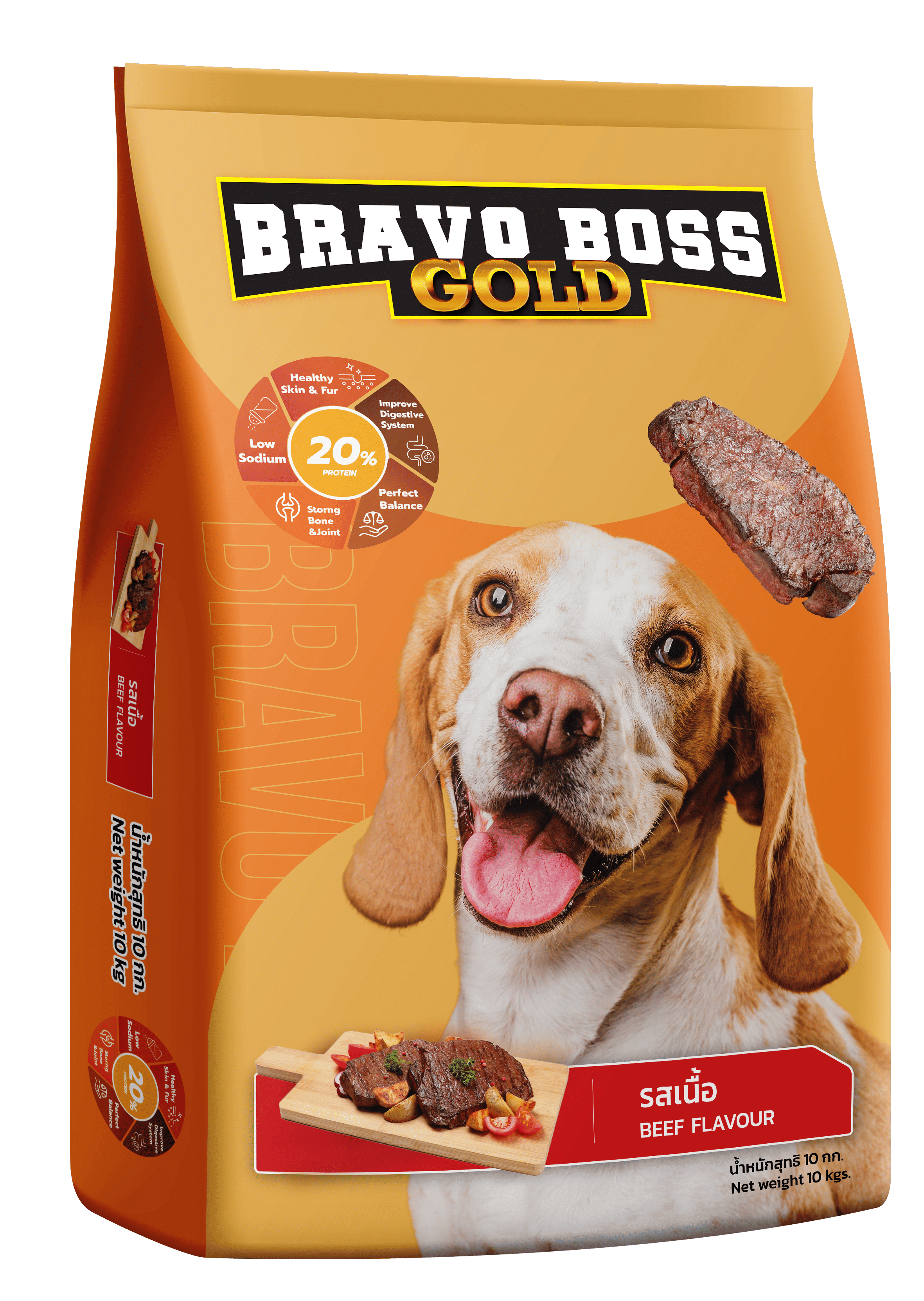 อาหารสุนัข BRAVO BOSS GOLD รสเนื้อ 10 กก._1