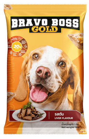 อาหารสุนัข BRAVO BOSS GOLD รสตับ 1 กก._0