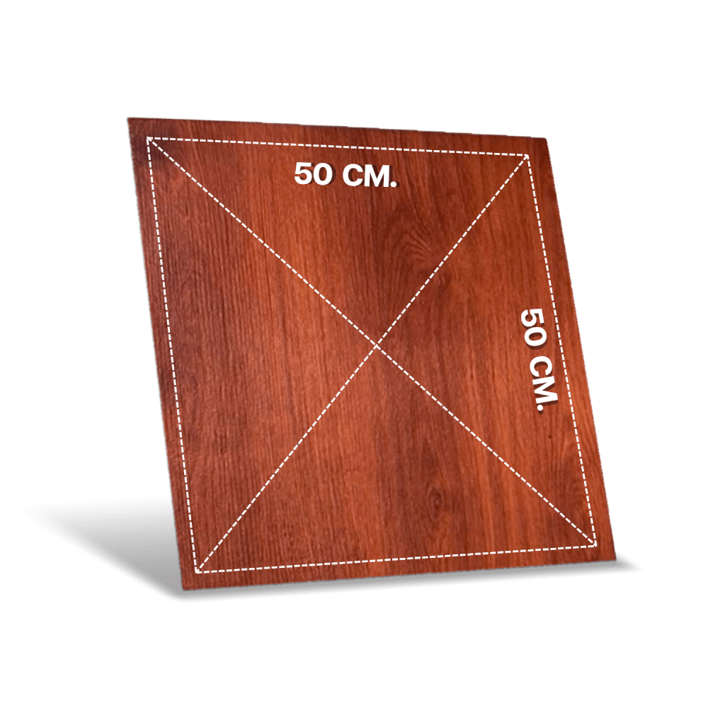 แผ่นยางปูพื้นลายไม้ HOMEFITTOOLS รุ่น W3 สีน้ำตาลทอง ขนาด 50×50ซม._0