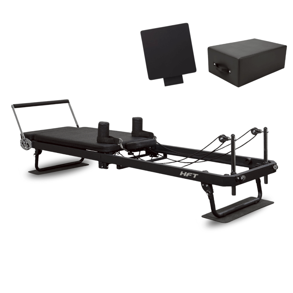 เครื่องพิลาทิส HOMEFITTOOLS PILATES REFORMER FOLDABLE รุ่น PRIME สีดำ (รวมอุปกรณ์เสริม)