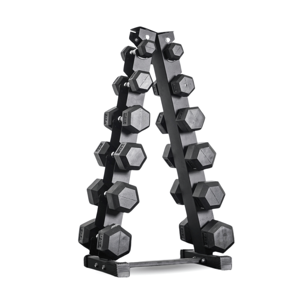 เซ็ตดัมเบลแบบเหลี่ยม 6 คู่ พร้อมแร็ค HOMEFITTOOLS R602 น้ำหนัก 2.5-15 KG