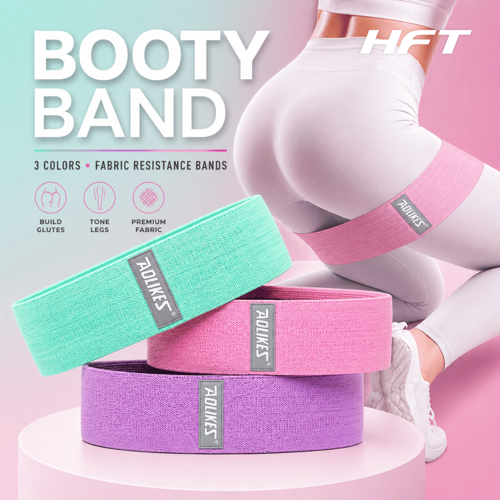 เซ็ตยางยืดออกกำลังกาย 3 ชิ้น BOOTY BAND HOMEFITTOOLS