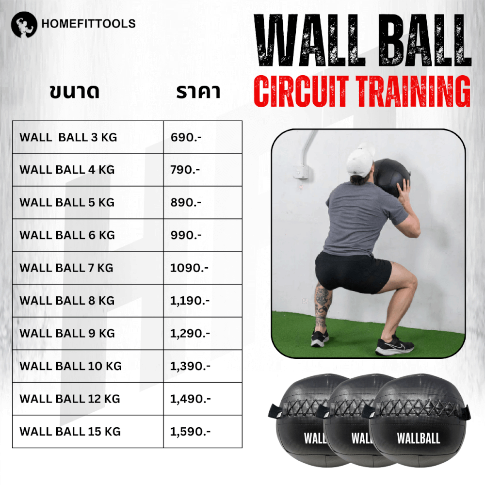 ลูกบอลน้ำหนัก WALL BALL HOMEFITTOOLS 7 KG