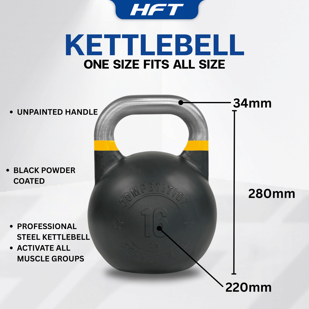 ลูกตุ้มน้ำหนัก HOMEFITTOOLS เคตเทิลเบล เกรดแข่งขัน 16 KG.