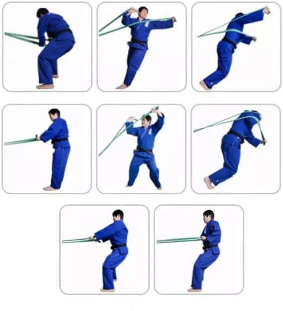 ยางดึงแรงต้าน HOMEFITTOOLS ทรงแบน JUDO BJJ 5 เมตร