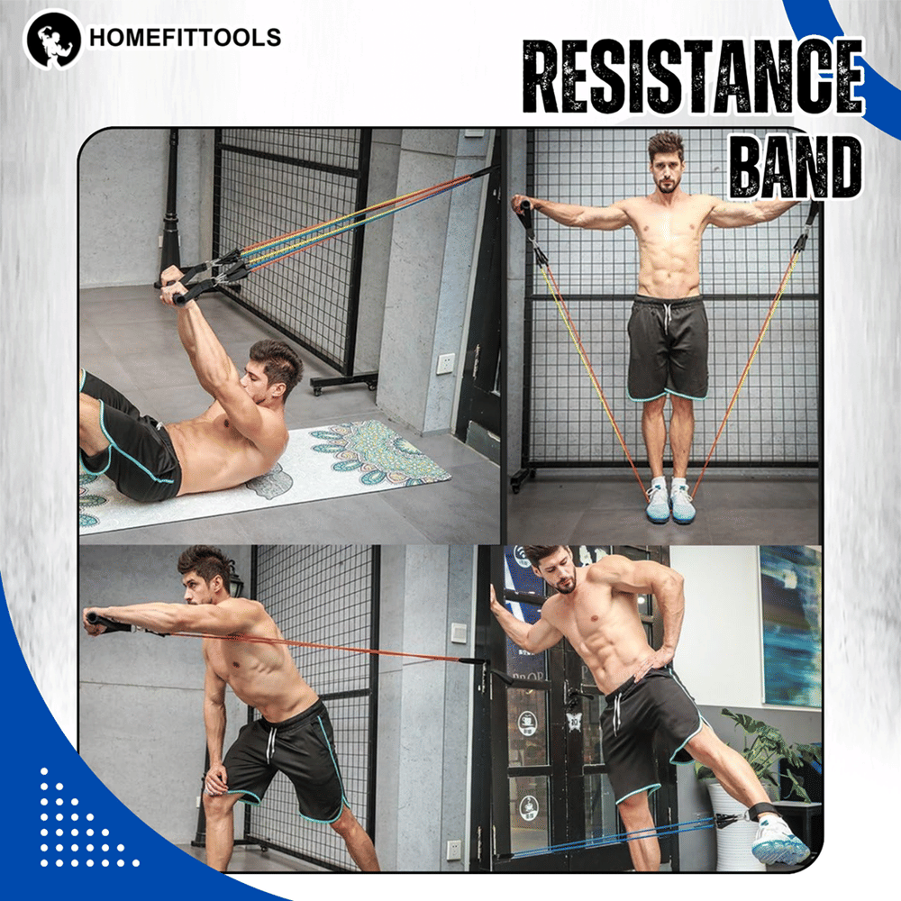 ยางยืดออกกำลังกาย HOMEFITTOOLS สายแรงต้าน 5 เส้น