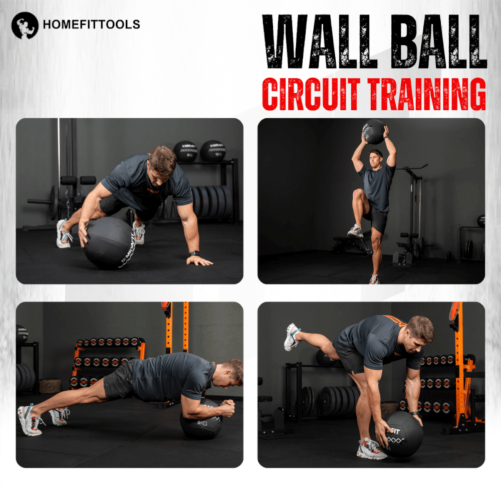 ลูกบอลน้ำหนัก WALLBALL เกรดยิม HOMEFITTOOLS 4 KG_5