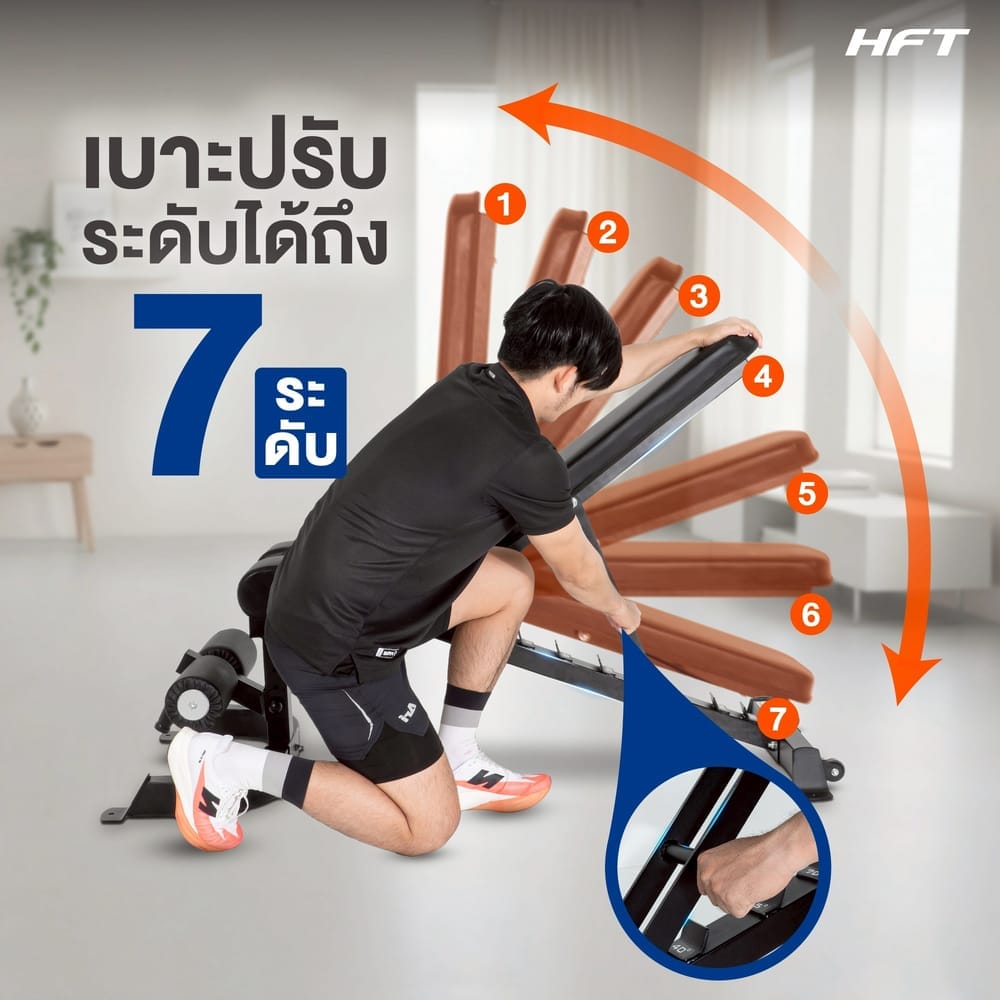 ม้านั่งยกน้ำหนัก ม้านั่งออกกำลังกาย HOMEFITTOOLS รุ่น P4 สีดำ