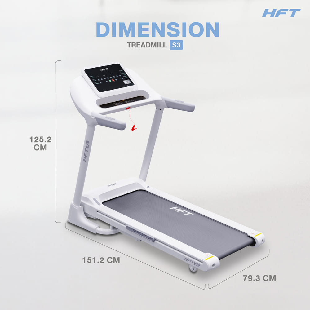 ลู่วิ่งไฟฟ้า HOMEFITTOOLS DC รุ่น S3 มอเตอร์ DC 2.5 HP