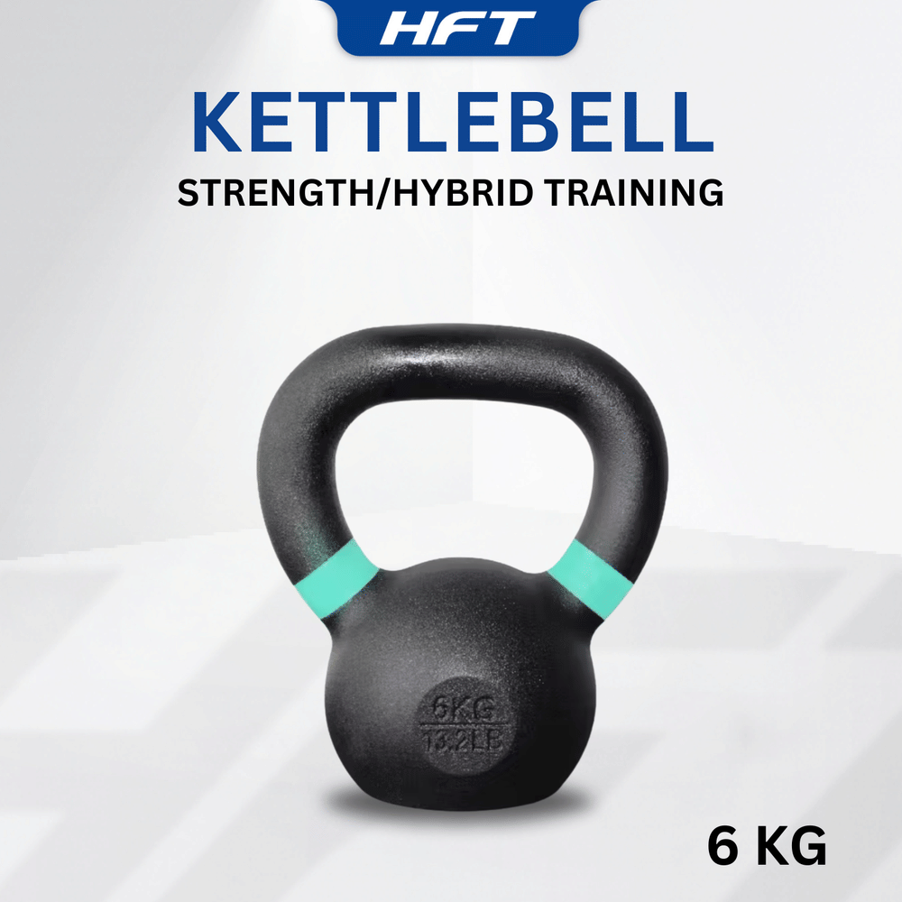 เคตเทิลเบลดัมเบิ้ลหูหิ้ว HOMEFITTOOLS สีดำด้าน 6 KG.