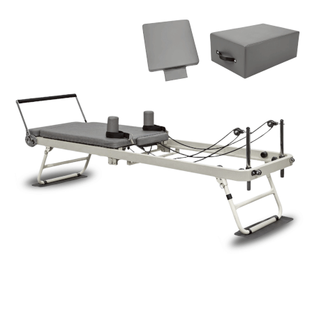เครื่องพิลาทิส HOMEFITTOOLS PILATES REFORMER FOLDABLE รุ่น LITE สีเทา (รวมอุปกรณ์เสริม)_0