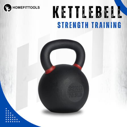 เคตเทิลเบล HOMEFITTOOLS น้ำหนัก 32 KG สีดำด้าน_2