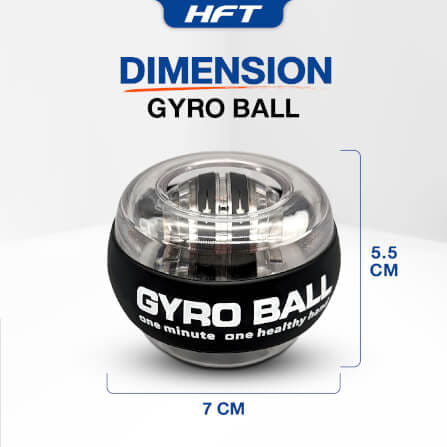 ลูกบอลบริหารข้อมือ HOMEFITTOOLS GYRO BALL รุ่น REAL BLACK (ไม่มีไฟ)_2