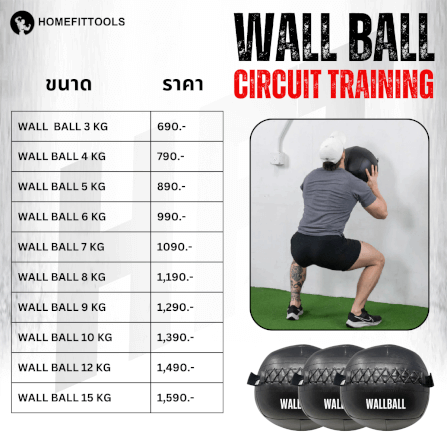 ลูกบอลน้ำหนัก WALL BALL HOMEFITTOOLS 3 KG_3