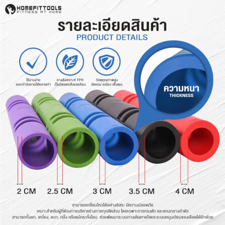 ท่อน้ำหนัก VIPR HOMEFITTOOLS 10KG สีดำ_3