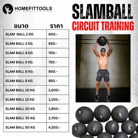 ลูกบอลทุ่มน้ำหนัก (แบบปุ่ม) HOMEFITTOOLS SLAM BALL 25 KG_4