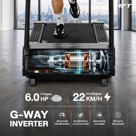 ลู่วิ่งไฟฟ้าปรับชัน HOMEFITTOOLS COMMERCIAL DC 6.0 HP รุ่น S7_4