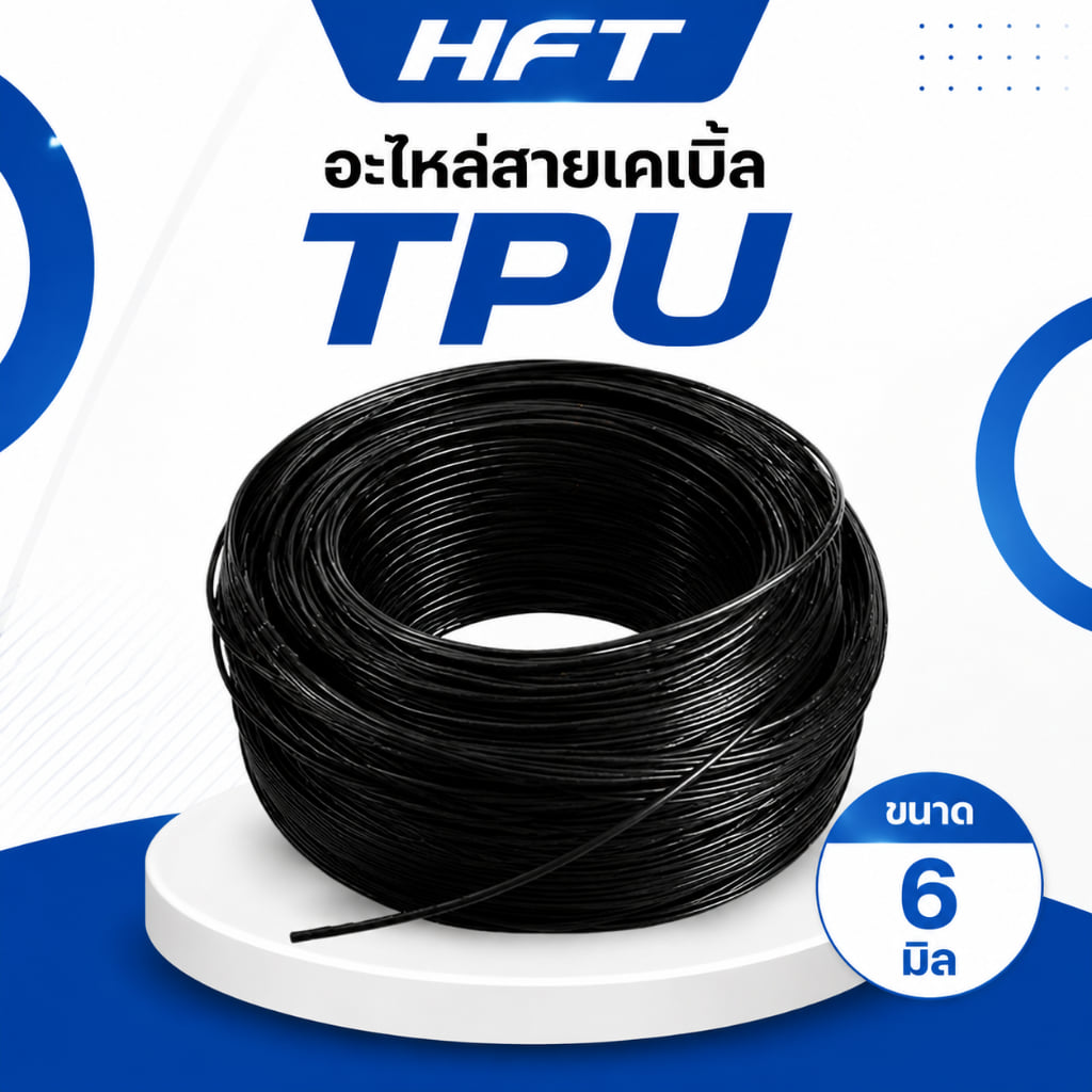 สายเคเบิลเครื่องออกกำลังกาย HOMEFITTOOLS วัสดุ TPU 6 มม._1