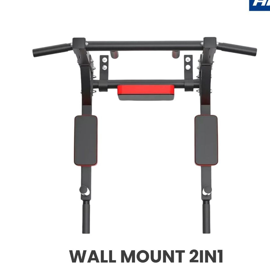 บาร์ดึงข้อติดผนัง HOMEFITTOOLS WALL MOUNT MULTI GRIP 2IN1 สีดำ_2