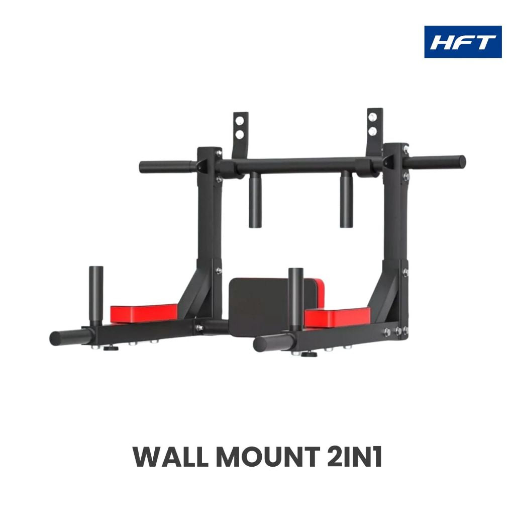 บาร์ดึงข้อติดผนัง HOMEFITTOOLS WALL MOUNT MULTI GRIP 2IN1 สีดำ_4