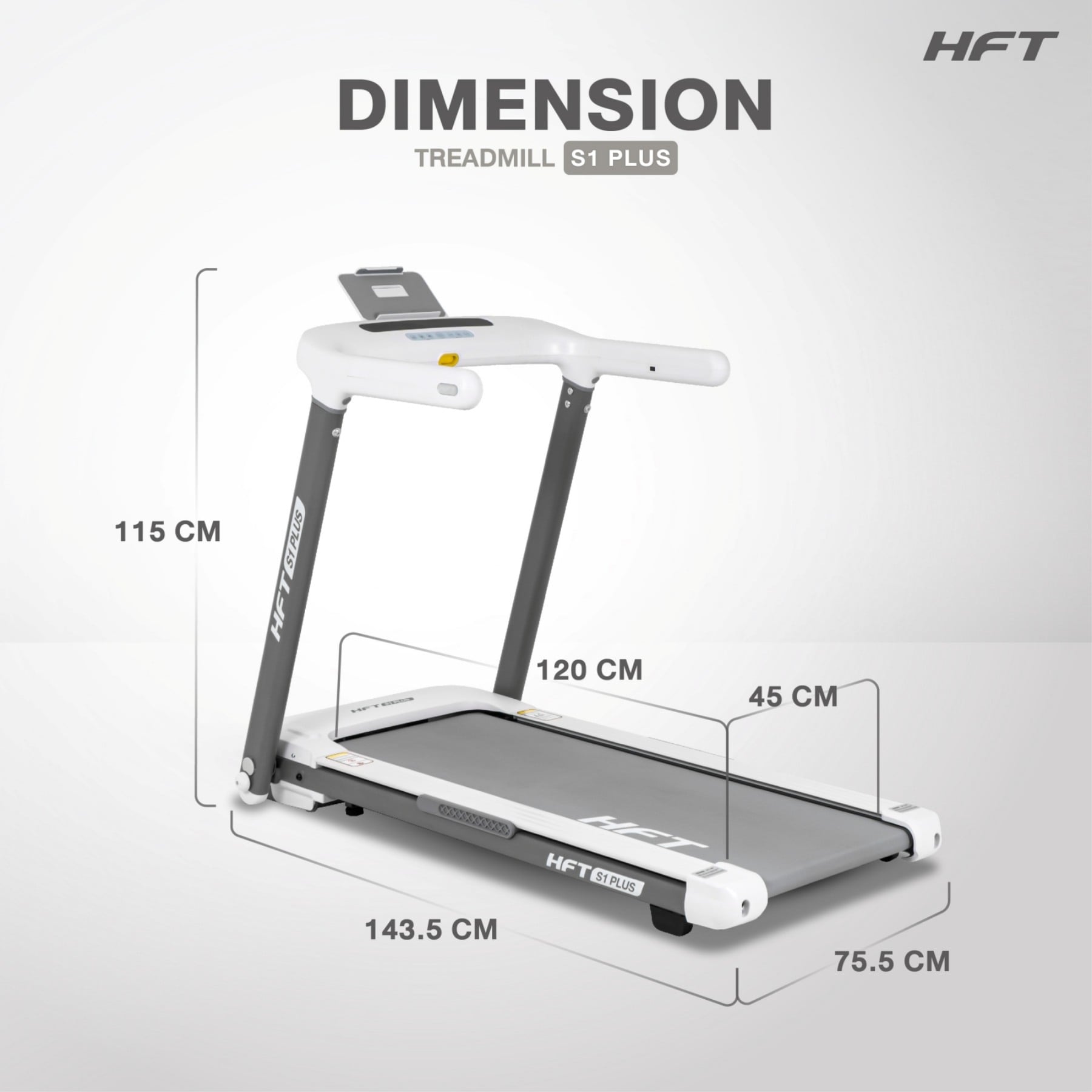 ลู่วิ่งไฟฟ้า HOMEFIITTOOLS รุ่น S1 PLUS มอเตอร์ BRUSHLESS 2.0 HP สีดำ พับเก็บได้_9