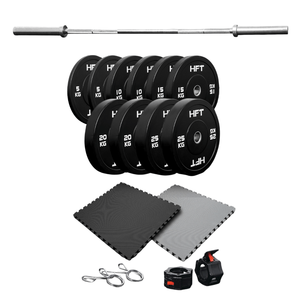 ชุดเซ็ตยกน้ำหนัก HOMEFITTOOLS POWERLIFTING SET 150 KG
