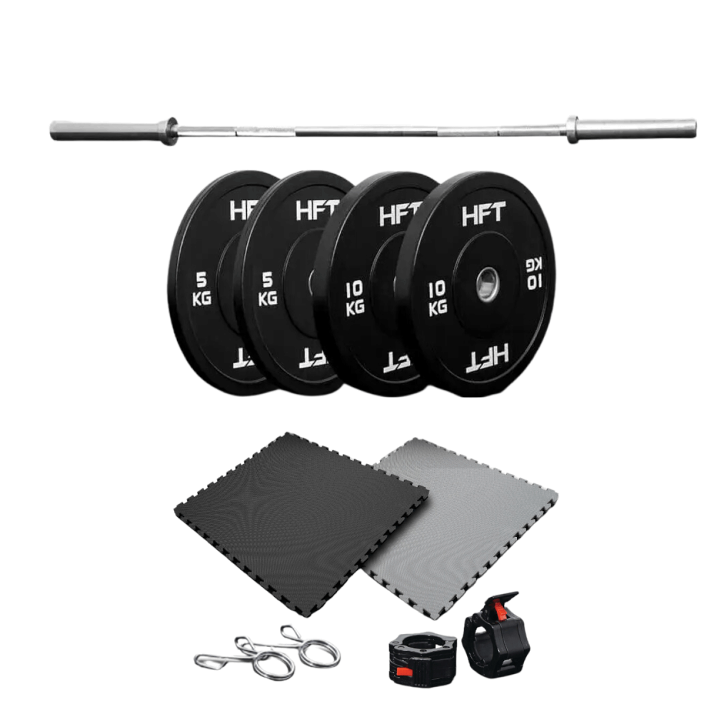 ชุดเซ็ตยกน้ำหนัก HOMEFITTOOLS POWERLIFTING SET 30 KG